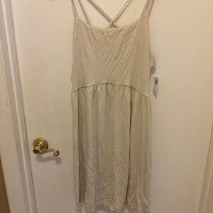 Old Navy Cream Spaghetti Strap Sundress